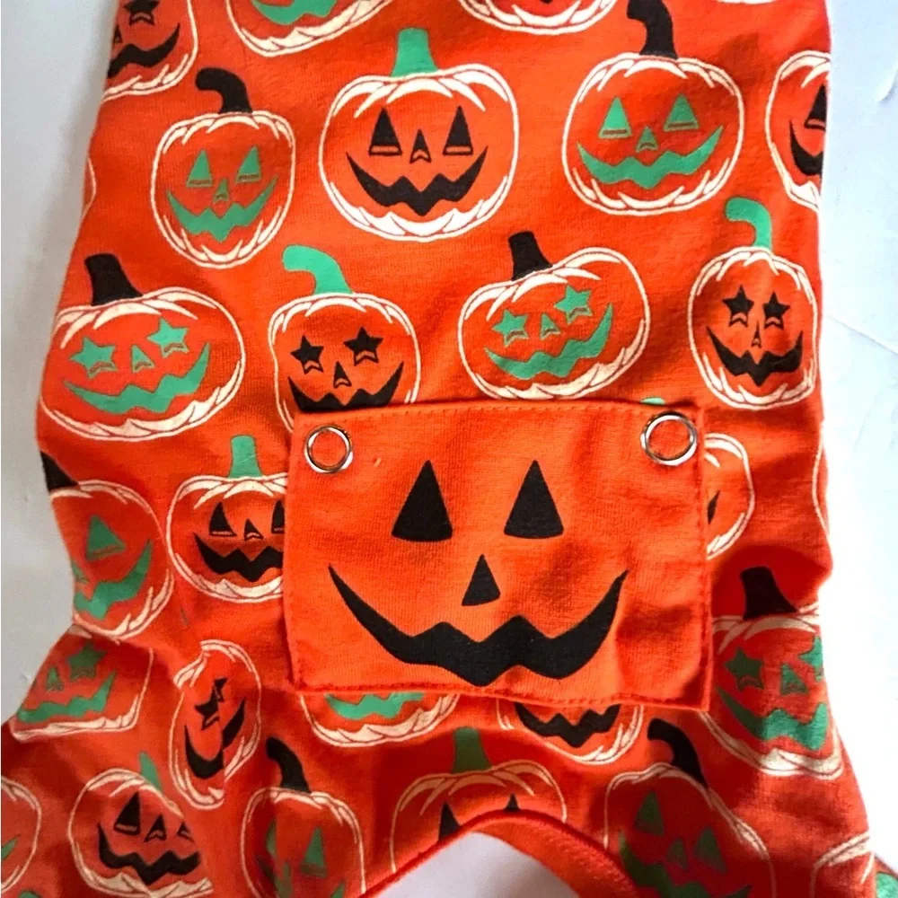 NWT Halloween pumpkin dog pajamas L